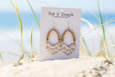 Boho rainbow Timber Arch drop earrings